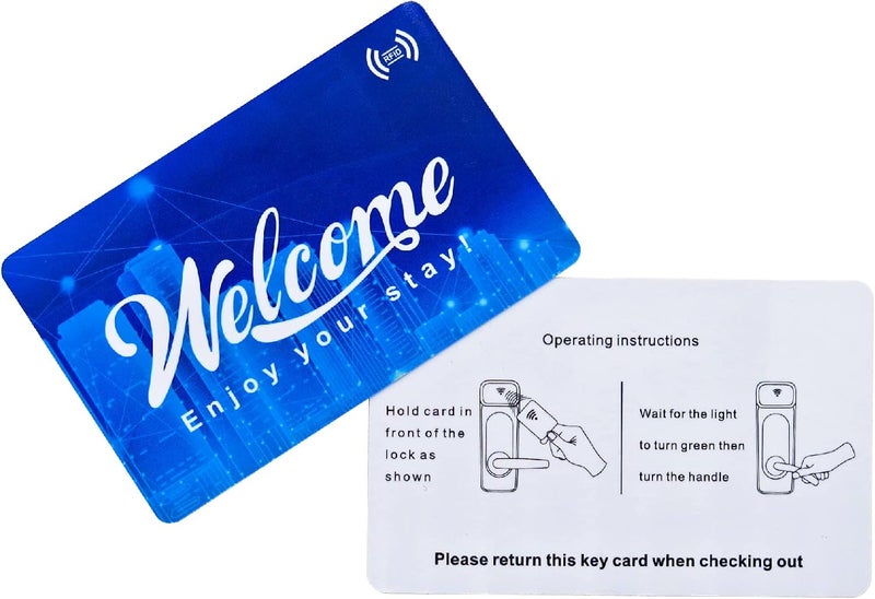 Gialer بطاقة مفتاح فندقية RFID بدون تلامس مع أظرف - مرحبًا بكم، استمتع بإقامتكم - متوافقة مع SAFLOK و KABA و ONITY و Miwa و ILCO و SECURELOX (10 بطاقة + 10 أظرف) - Image 3